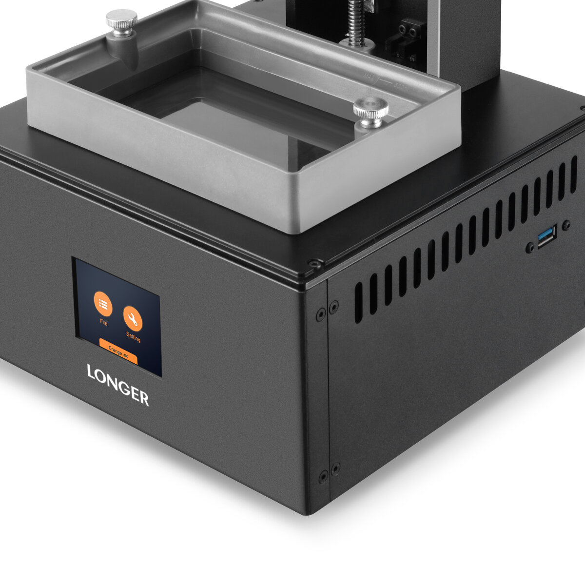 [EU/US Direct] LONGER Orange 4K Resin 3D Printer, 10.5/31.5um Resolution, Parallel UV Lighting, Dual Z-Axis, Liner Guide, 118*66